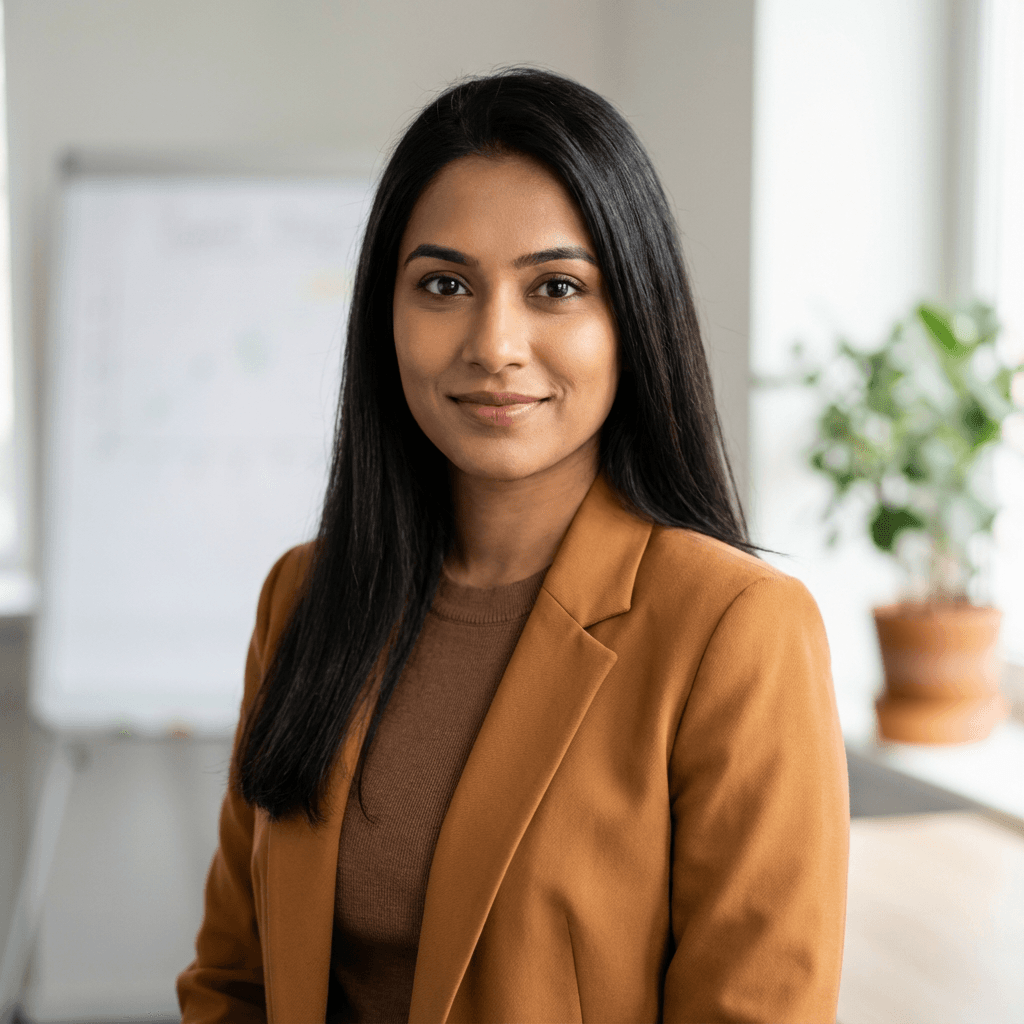 Priya Sharma, operations manager, professional headshot